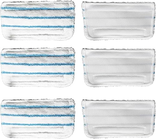 Paquete de 6 almohadillas de microfibra de repuesto para trapeador compatibles con Black&Decker SM1600 SM1610 SMP20 Series HSMC1361SGP BDH1855SM disponible en Yaxa Venezuela