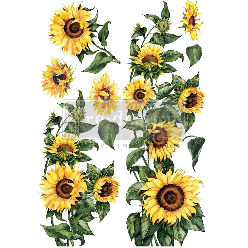 Redesign With Decor Transfers® Sunflower Total Sheet Size 24x35,Cut Into 2 Sheets 655350656577 Christmas Decorations Gifts for Men Woman Kid