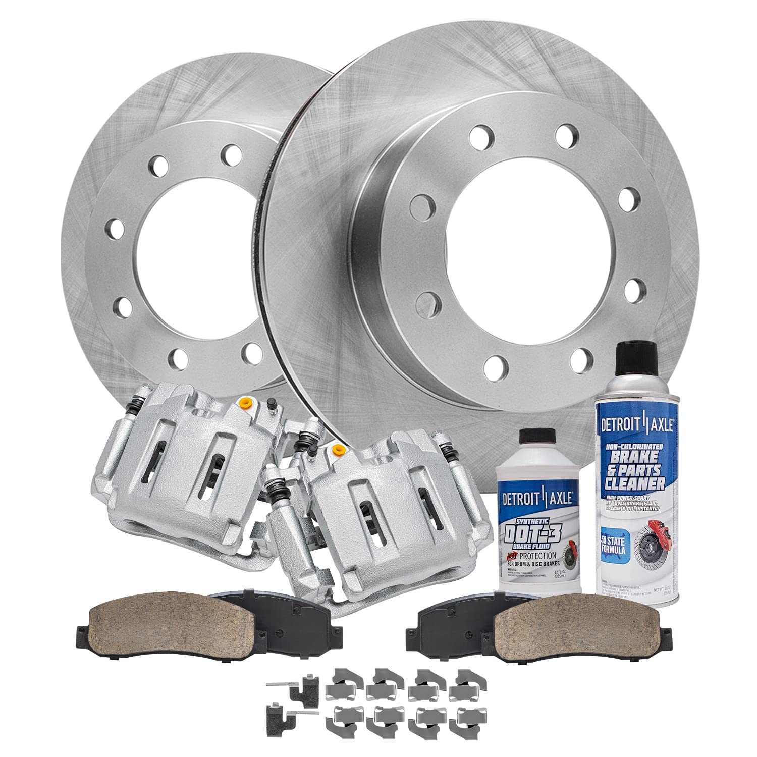 Detroit Axle - 4WD Front Brake Kit for 05-12 Ford F-250 Super Duty, 05-07