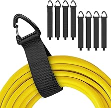 Extension Cable Organiser & Hanger, Pack of 8, Flexible Strap with Triangle Buckle, Cable Ties, Reusable for Tidying Ropes, Cables, Hoses in Garage and Workshop