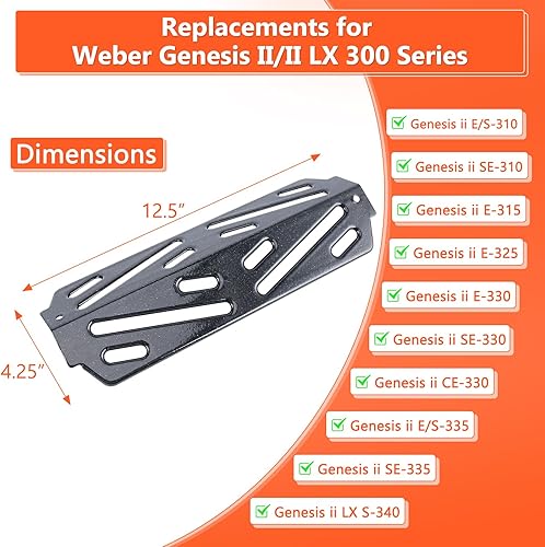 Miniatura 3 de Deflector de calor Genesis II para Weber Genesis II Parrillas GS4, Genesis II 300 Series, Genesis II E310, II E315, II E330, II E335, II S-310, II