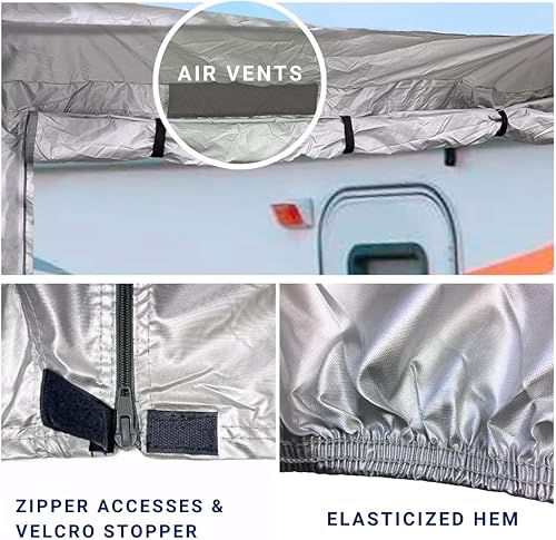 Miniatura 7 de ShieldAll Ultimate Class C - Cubierta de autocaravana impermeable, resistente a los rayos UV, clase C, se adapta a vehículos recreativos de 34 pies
