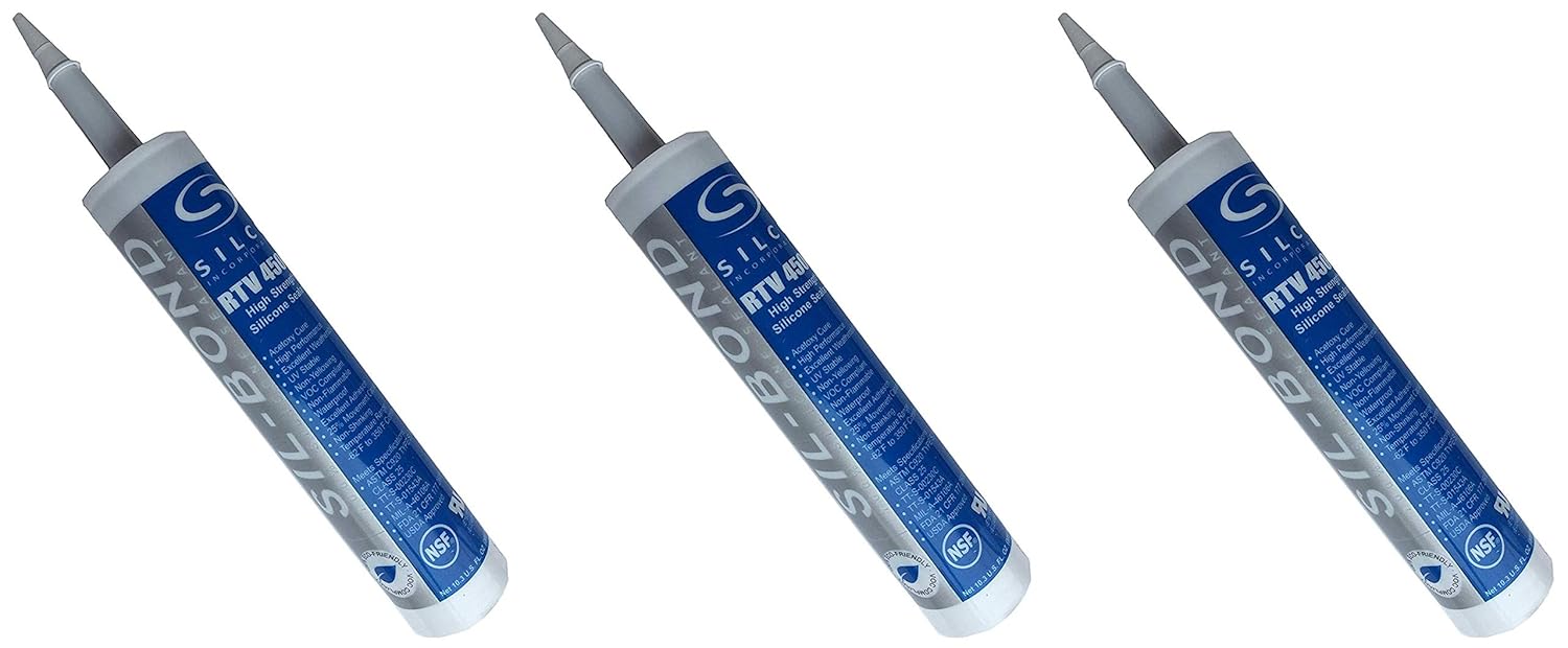 Food Grade NSF FDA RTV Silicone Sealant Adhesive Clear 10.3oz (Тhrее