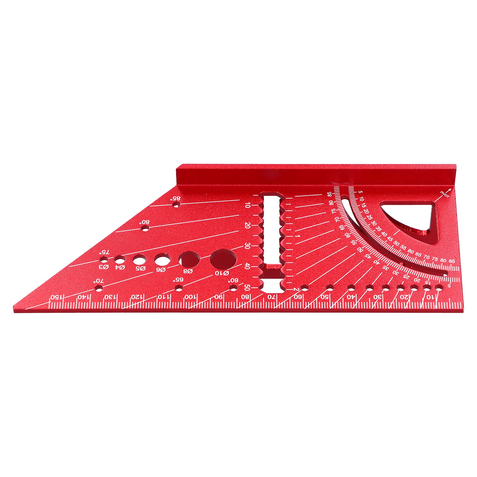 Woodworking Size Measure Ruler Aluminum Alloy 3D Mitre 45 90 Degree Angle Measuring Tool for Woodworking Craftsmen