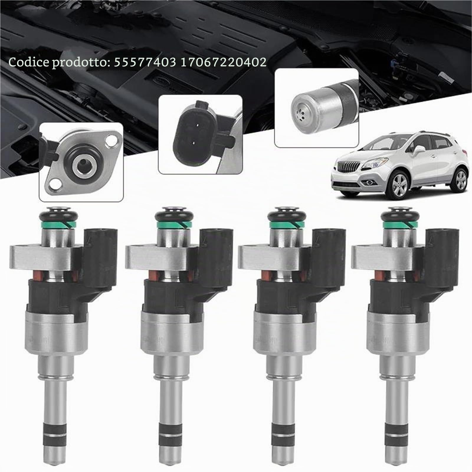Iniettore Carburante Auto 55577403 Per Vauxhall Per Opel Per Astra Iniettore Carburante Ugelli Iniezione Benzina Per Auto(4pcs)