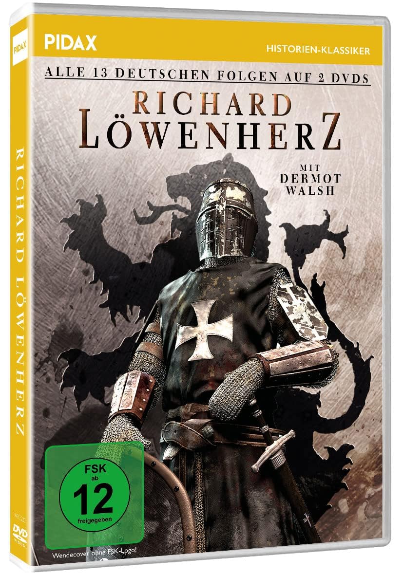 Richard Löwenherz - Historisches und episches Mittelalter - Abenteuer mit Dermot Walsh als legendärer König - Alle deutschen Folgen der Serie auf 2 Disks