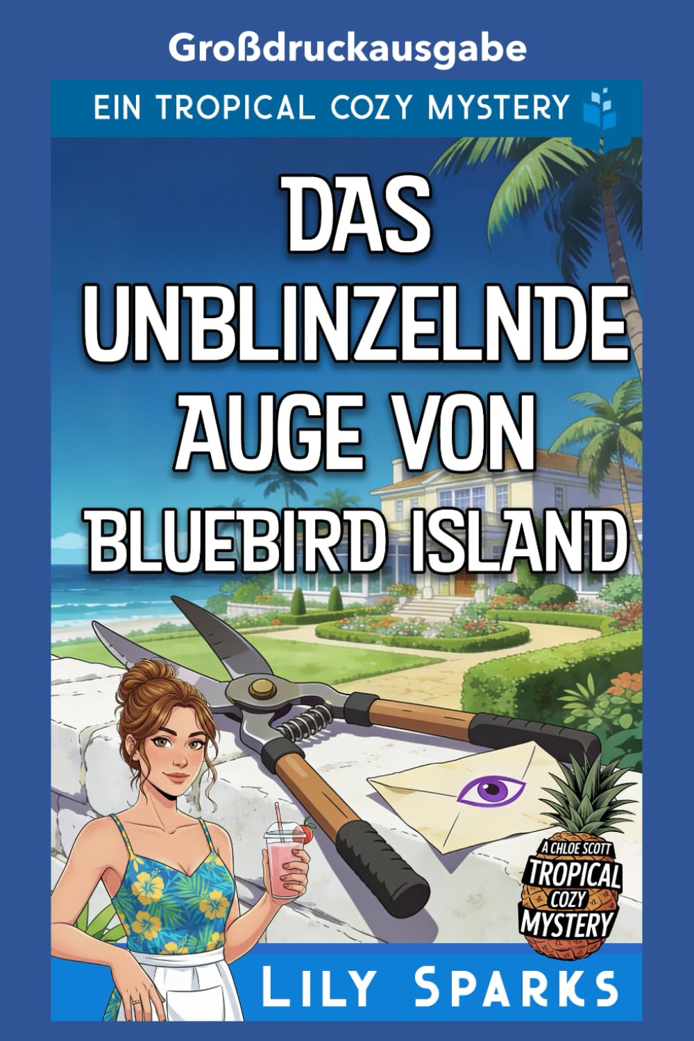 Das unblinzelnde Auge von Bluebird Island: Großdruckausgabe (Chloe Scott tropischer Krimi Großdruckausgabe)