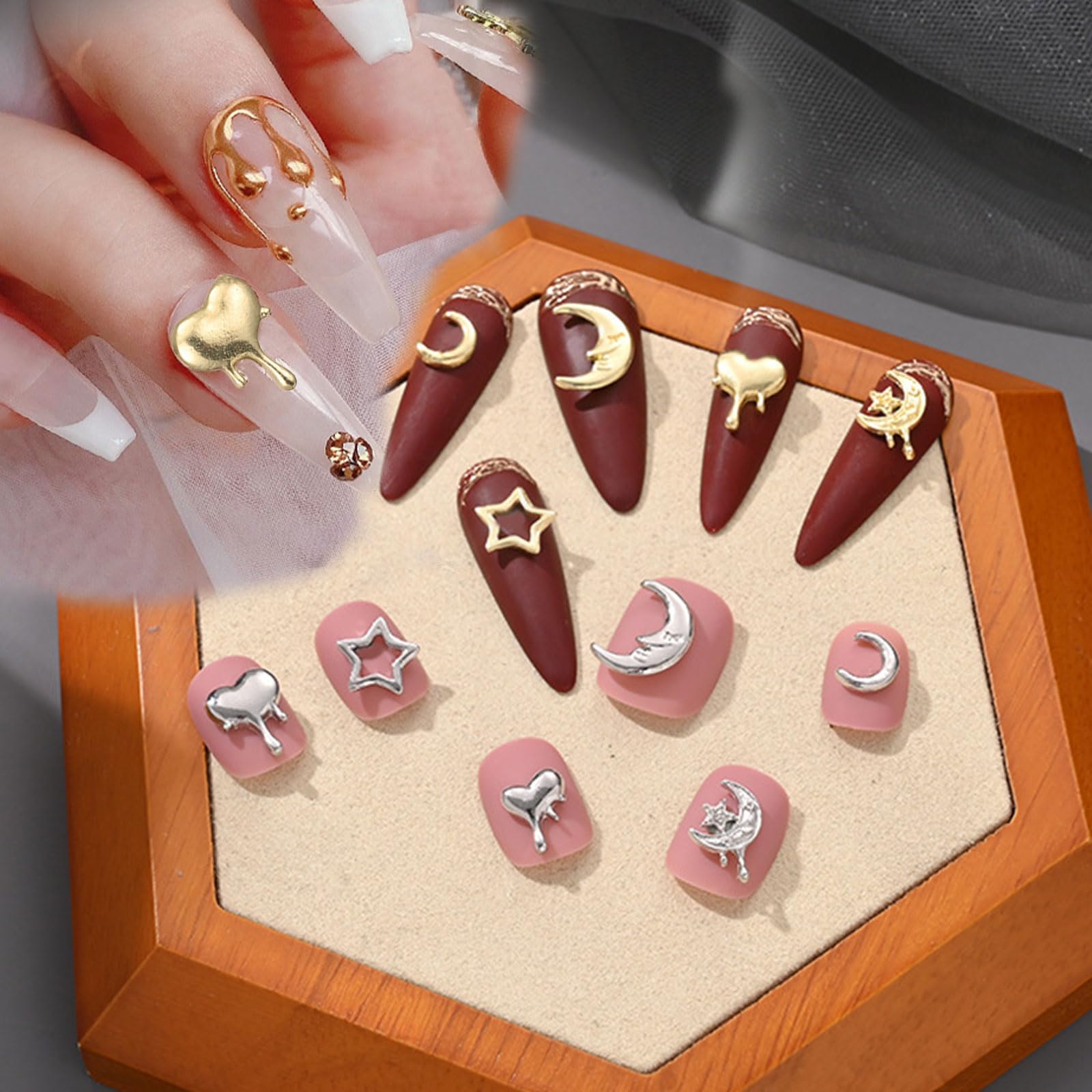 これで揃う！！【120種類ネイルパーツセット ★】 これで揃う！！【120種類ネイルパーツセット ☆】