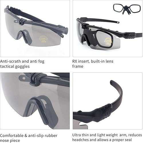 Miniatura 4 de ToopMount Gafas deportivas antiniebla con 3 lentes intercambiables