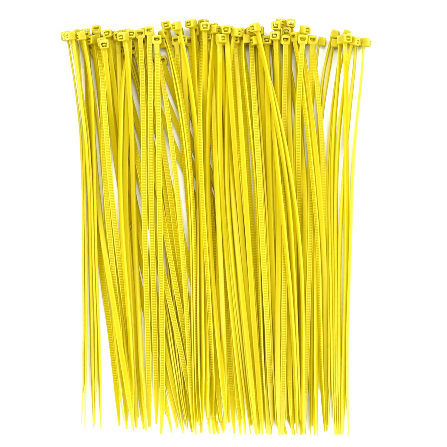 BOROLA Colorful Cable Zip Ties, 100 Packs Self Locking Wire Ties, Perfect for Home, Office, Garage and Workshop (Yellow, 8 Inch)