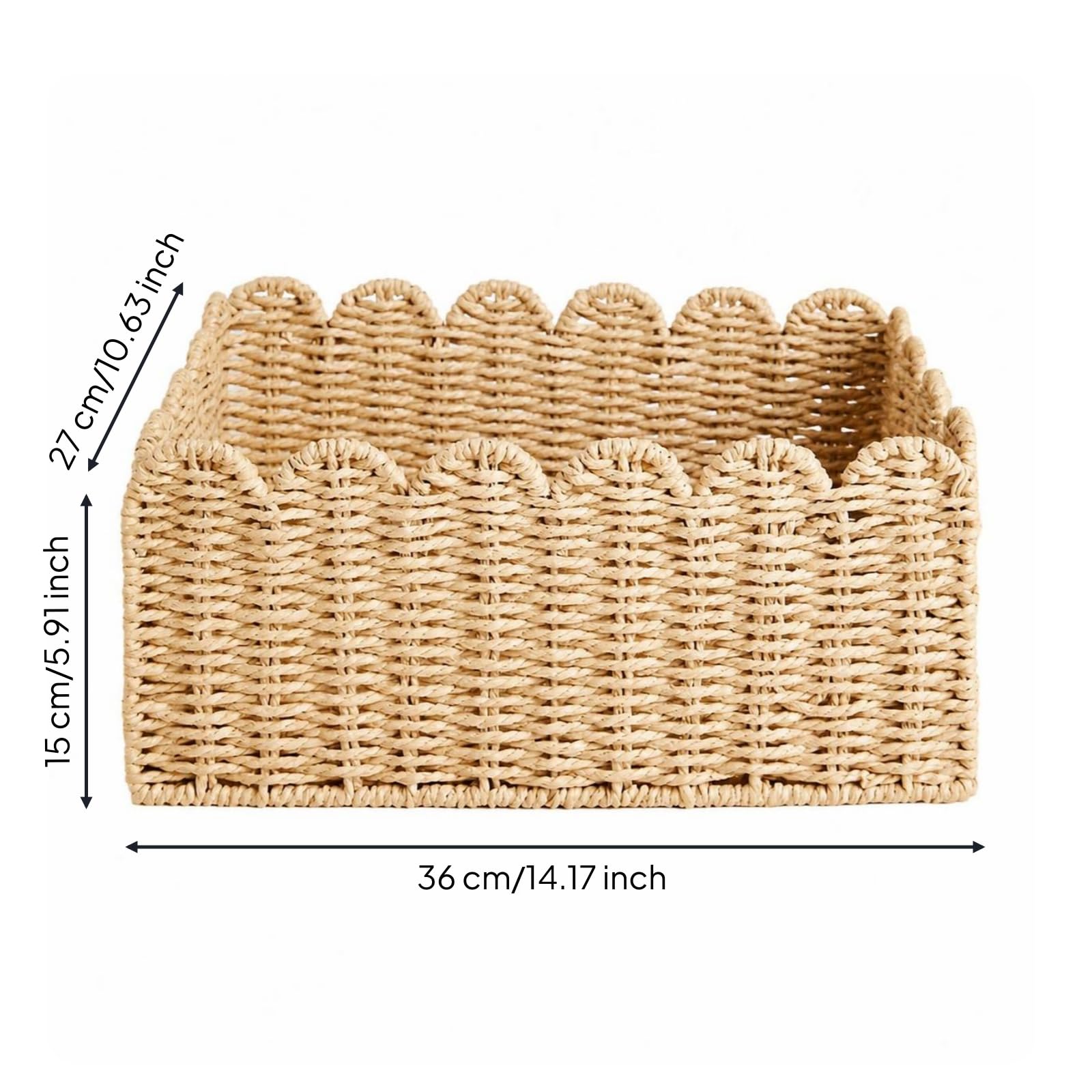 Cesta Cuerda Papel, color to 1, Grande 44 × 35 × 17 Cm