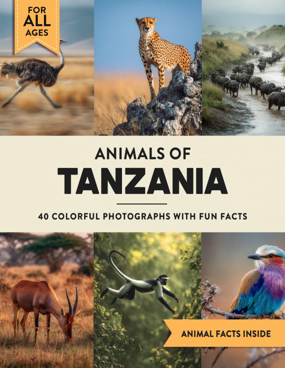 Animals of Tanzania: A Wildlife Picture Book With Fun Facts including Kilimanjaro and Serengeti For Kids & Adults