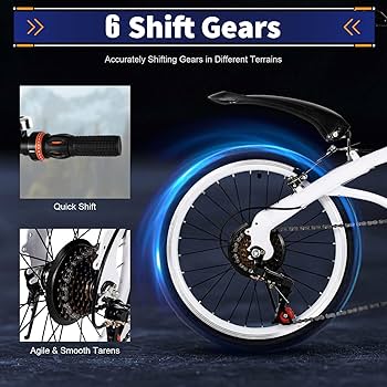 折りたたみ自転車 20インチ ホワイト Amazon | 折りたたみ自転車 折り畳み自転車 20インチ シマノ6段