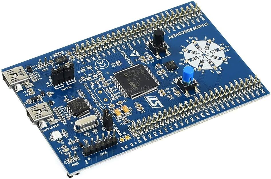 STM32F3DISCOVERY STM32F3 Discovery Development Board Kit with MCU ST STM32F303VCT6 STM32F303 Embedded ST-Link/V2 Debugger (with SWD Connector for Programming and Debugging)