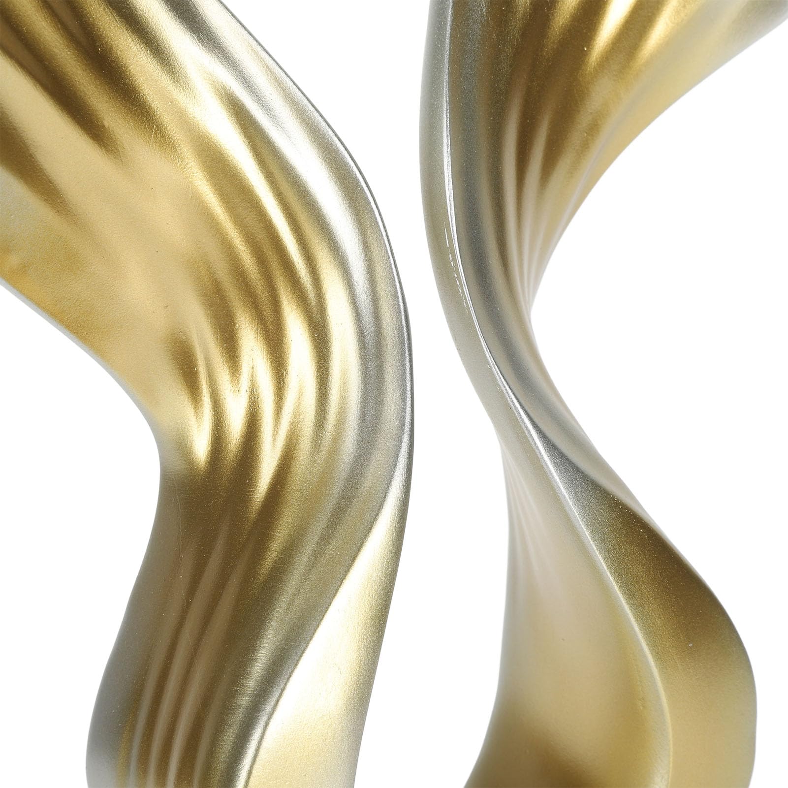 Scultura ad ala astratta, statuetta in resina moderna e leggera di lusso con base opaca, statua ad ala astratta dorata per la casa, il soggiorno, il mobile TV, l'arredamento della (Champagne Gold