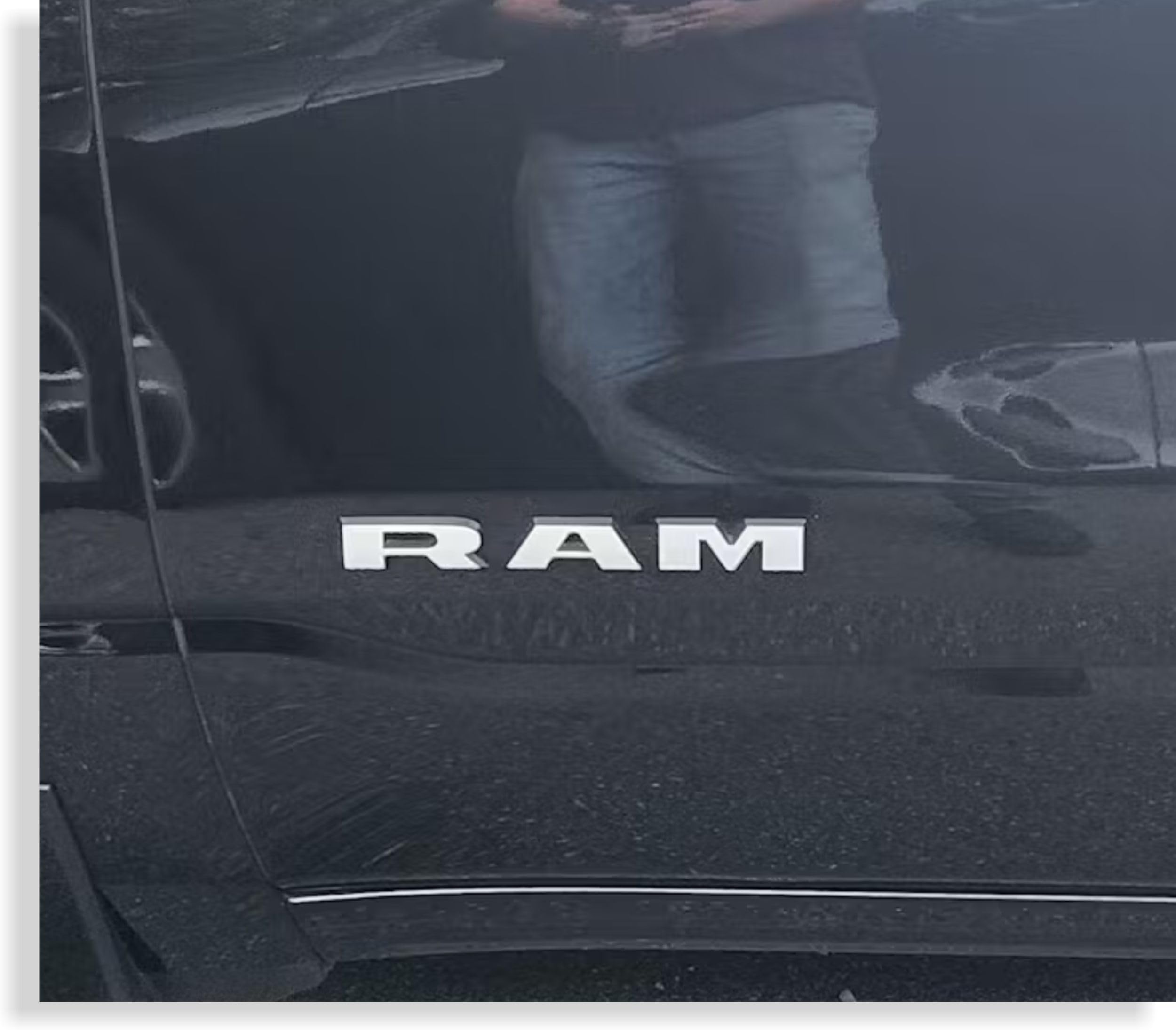 RAM 1500 ドアエンブレム オーバーレイデカール 2019 Ram 1500 ホワイト RAM19:RAM-B:GWH