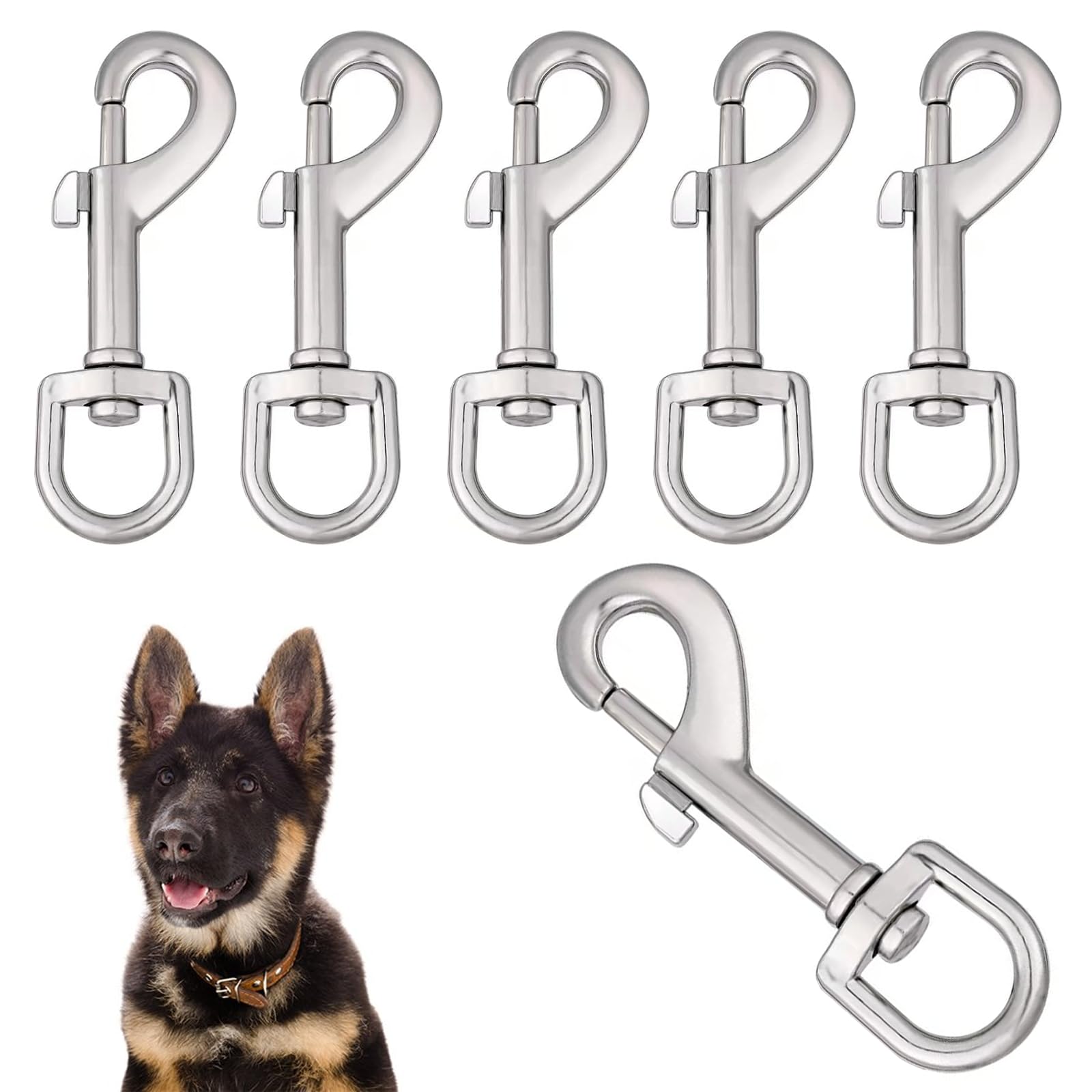6Pcs Trigger Clips Clasp, 360° Swivel Joints Trigger Clip, Zinc Alloy Trigger Snap Hooks