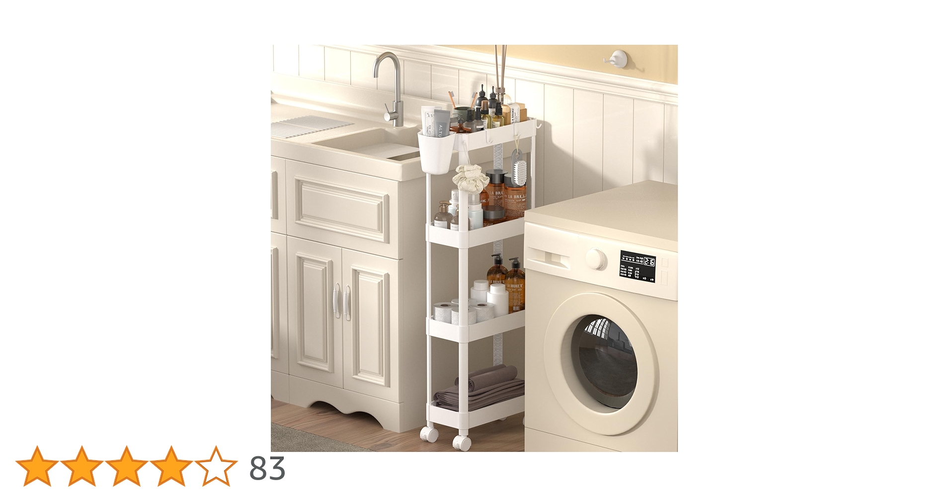 Amazon.co.jp: HYXND キッチンワゴン 隙間収納 キャスター付き 17cm