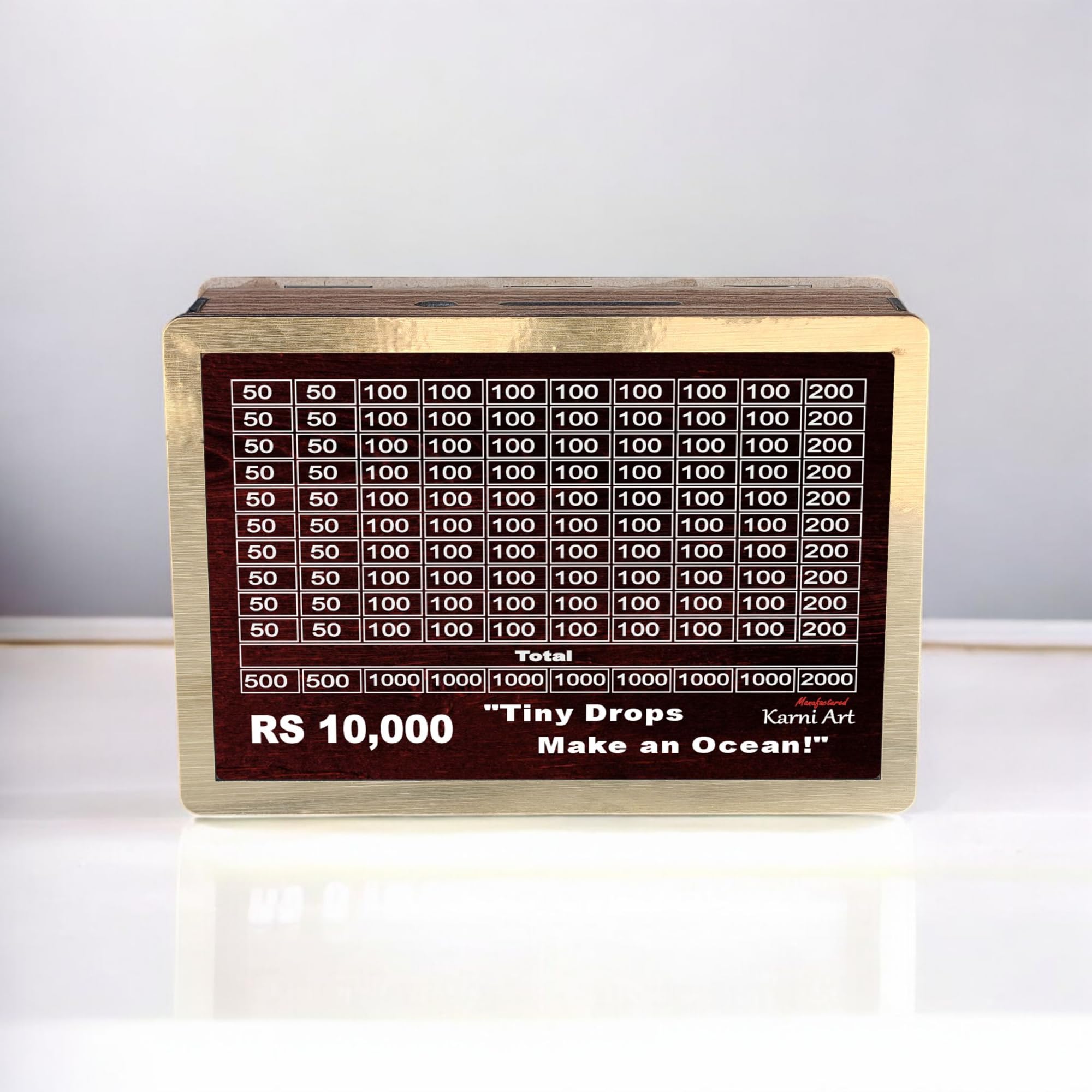Karni Art - Wooden Money Saving Box for Kids & Adults, Piggy Bank with Numbers, Coin Box, Savings Bank, Cash Saver, Mini Wooden Bank Smart Money Box (10,000)-image-26
