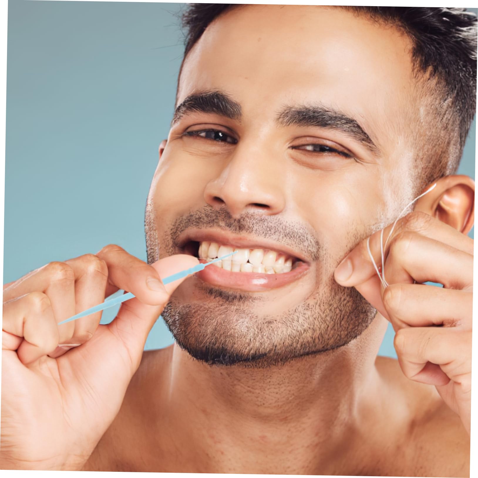 Alfileres Palillos de Dientes Portátiles, Doble Punta Cepillo, PP Desechables para Limpieza de Dientes, 1060 Piezas