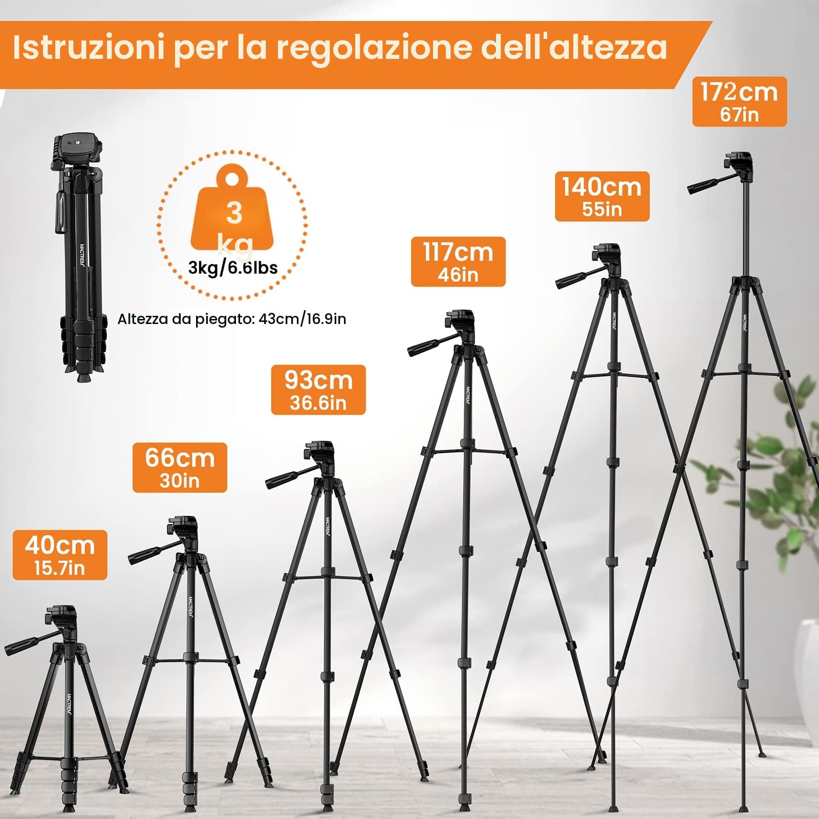 Treppiede Smarthphone, Nuovo 172cm/67in Treppiedi Fotocamera Cavalletto Smartphone per iPhone/Samsung/Huawei/iPad/Reflex, Cavalletto Telefono con Supporto Telefono e Telecomando Bluetooth