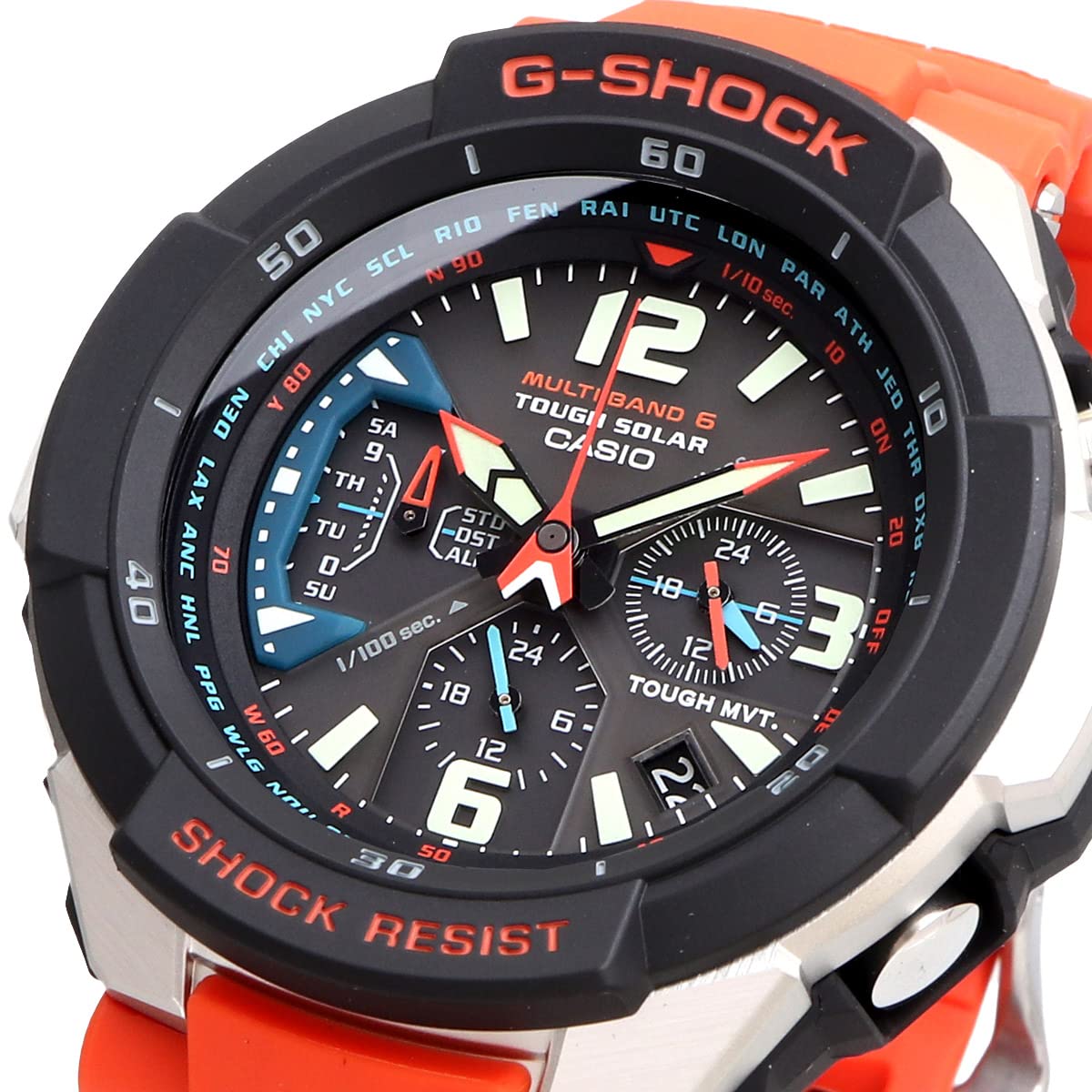 Casio G Shock GW 3000M 4A Sky Cockpit Radio Solar Orange Mens