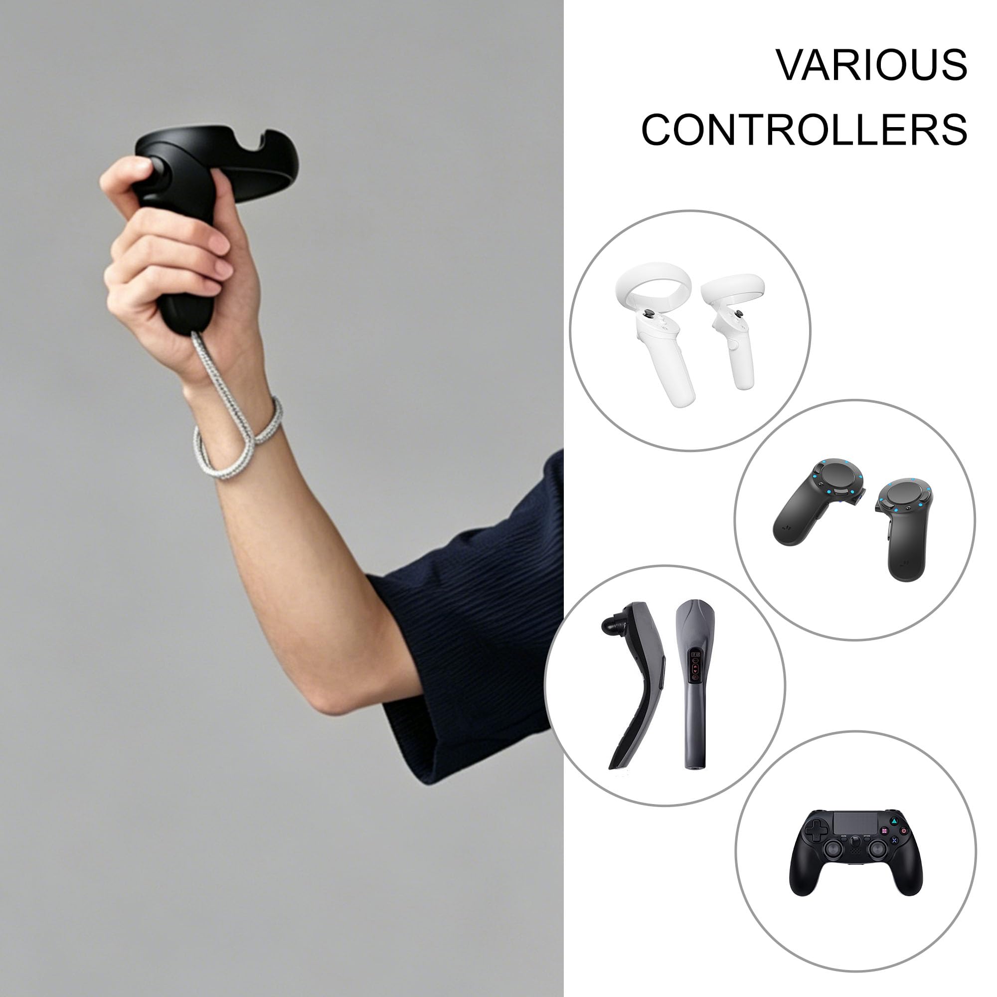 2PCS Adjustable Controller Wrist Straps for Meta Quest 3/3S White Replacement Hand Straps for Quest 3 Controller, Durable Easy Installation — view 4