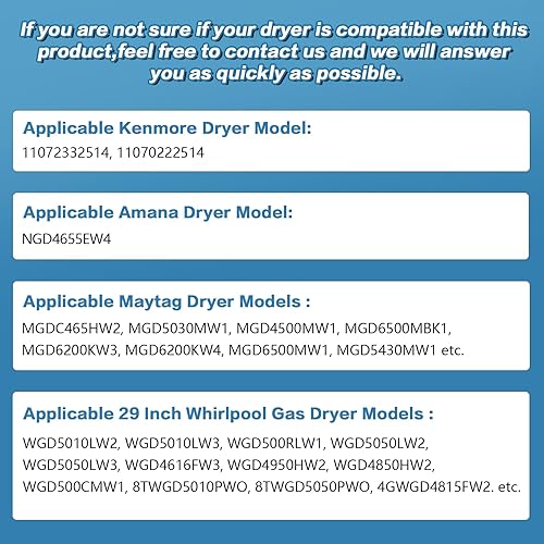Miniatura 3 de W11581316 Kit de conversión Whirlpool LP apto para secadores Kenmore, Amana, Estate, Kitchen-Aid, Roper, Sears, Whirlpool de 29 pulgadas