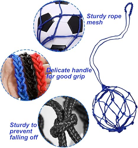 Miniatura 3 de Fútbol Kick Trainer Bolsa de red de entrenamiento de pelota de fútbol Solo Soccer Kick Mesh Bag 3 Piezas