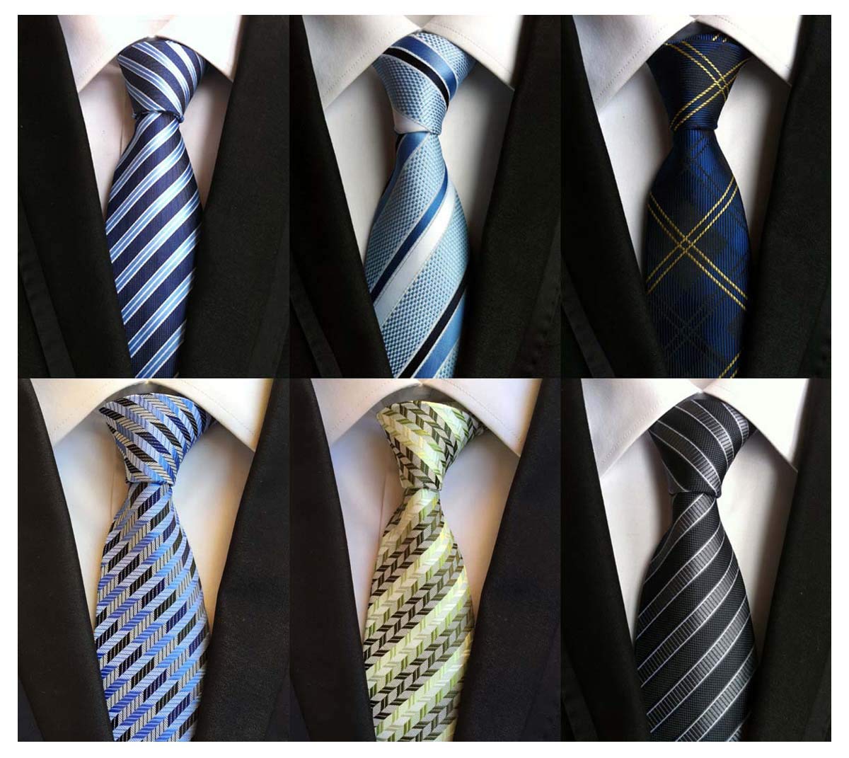 Weishang Men's Style 16 Lot 6 Pcs Classic Tie Necktie Woven Jacquard Neck Ties