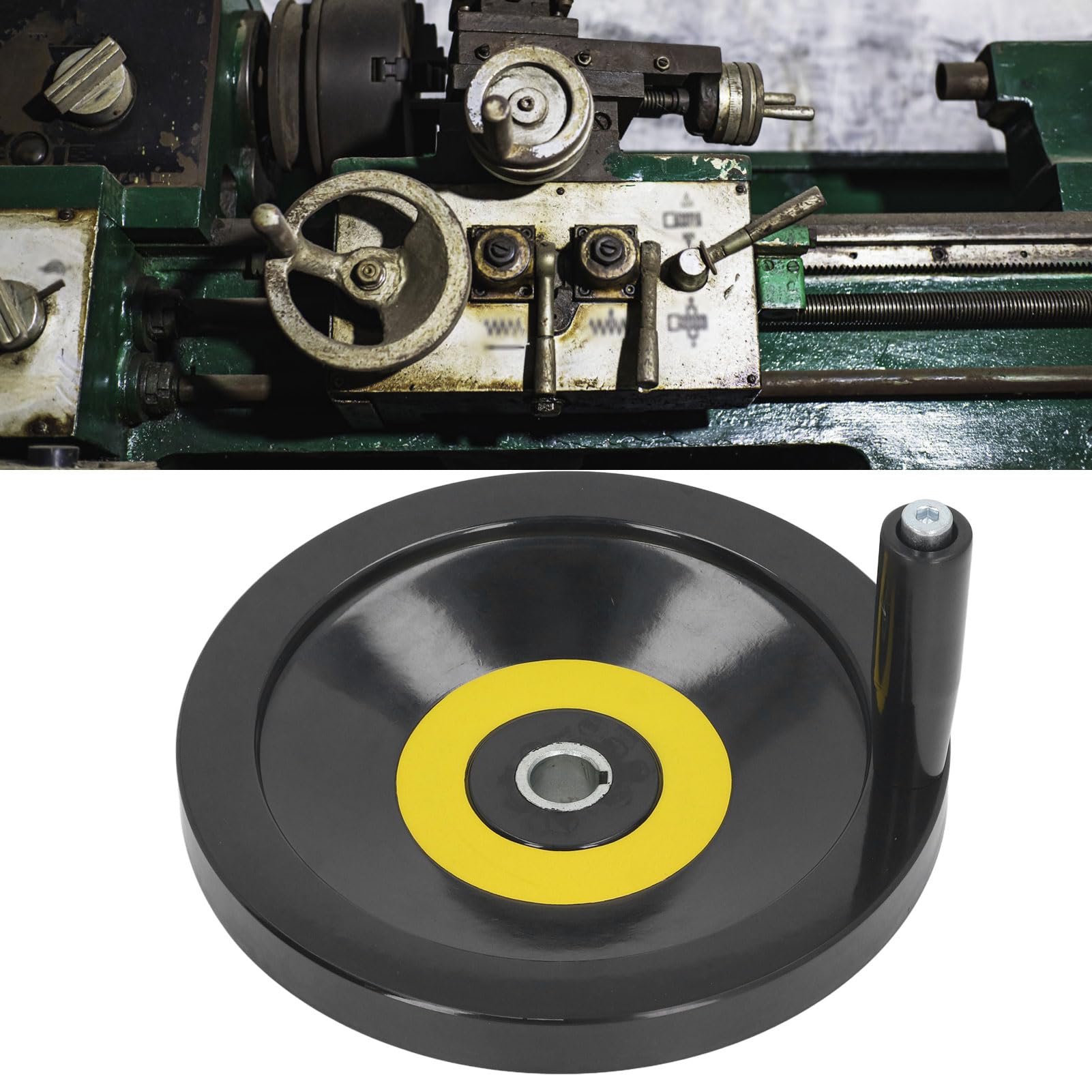 NDNCZDHC Hand Wheel, 0.87x9.84in Table Saw Handwheel Lathe Milling Machine Grinder Handwheel with Revolving Handle