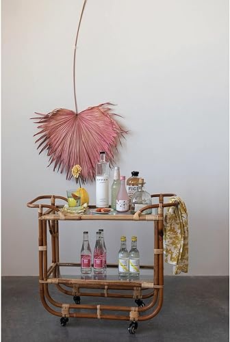 Rattan Handmade Boho Bar Cart