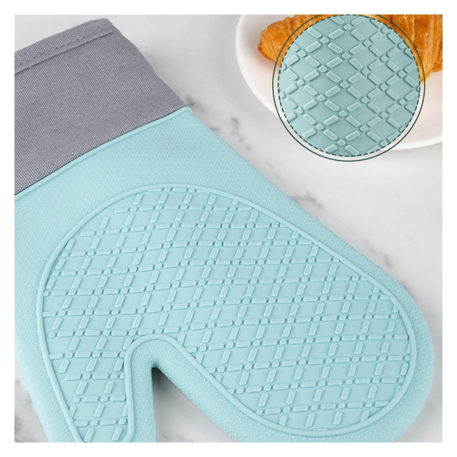 Gants de Cuisine résistants à la Chaleur, en Silicone, Multicolores, compatibles avec Le Micro-Ondes.