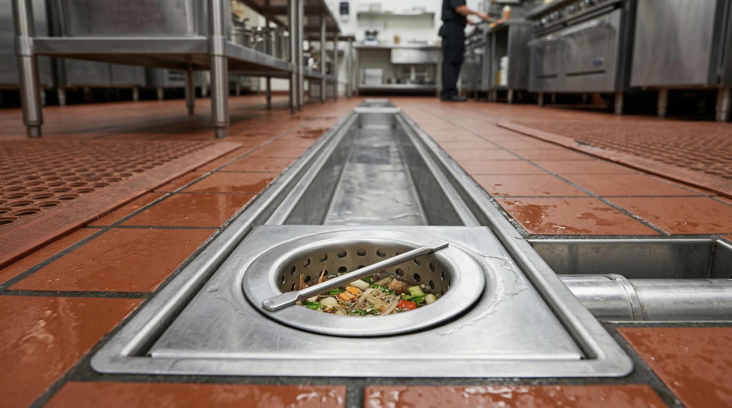 Canasta de drenaje de acero inoxidable de 5 pulgadas con asa, colador de desechos de drenaje de piso comercial para desagües de cocina de restaurante, inserto de filtro de drenaje extraíble