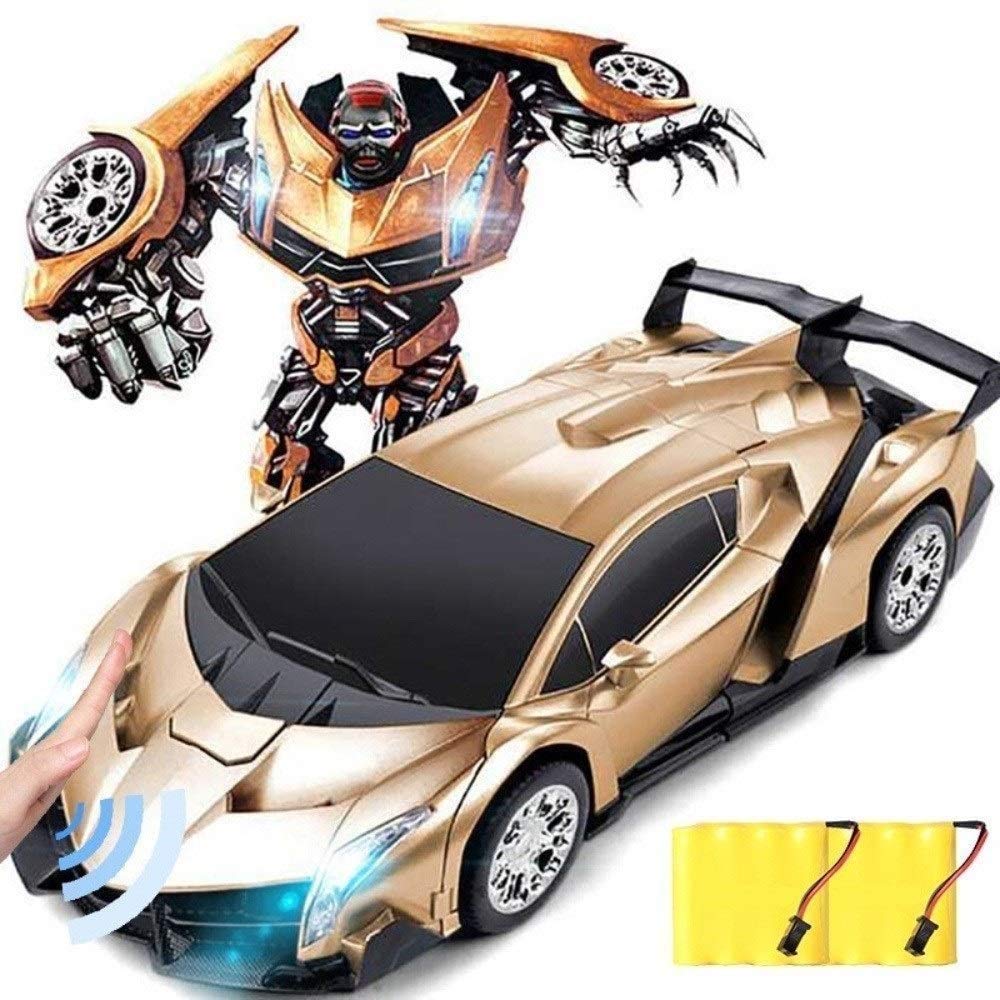 ZHLFDCLlpeng Children Remote Control Deformation Car For Kids,RC Robotic Car Toy 2 In 1 Deformation RC Car Transformer Toy Xmas Gift For 6 Years Old Light Up RC Racing Car For Boys 1:12 Scale RC Car