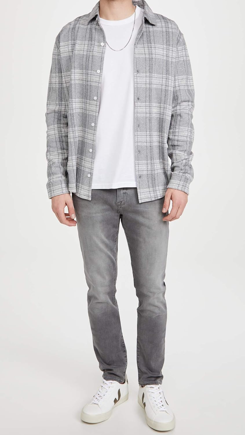 Vince Men's Slub Plaid L/S Button Down - Image 5