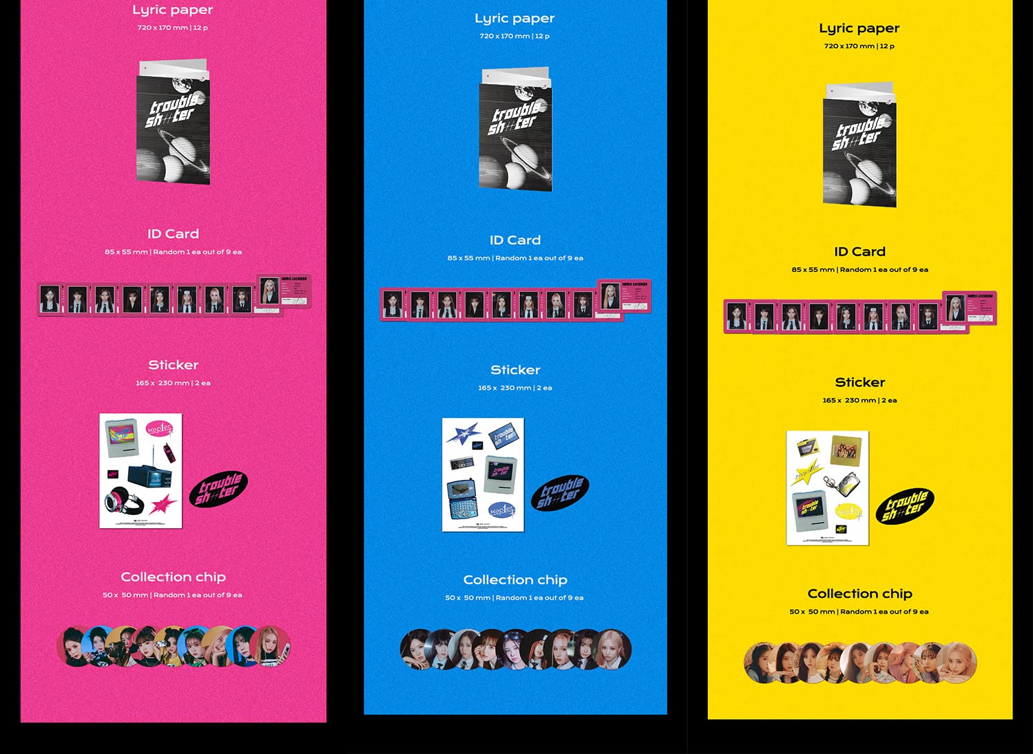 Dreamus Kep1er - TROUBLESHOOTER (3. mini album) płyta CD + składany plakat + darmowy prezent (k+mindinght+Daydream ver. Set) (VDCD6928)