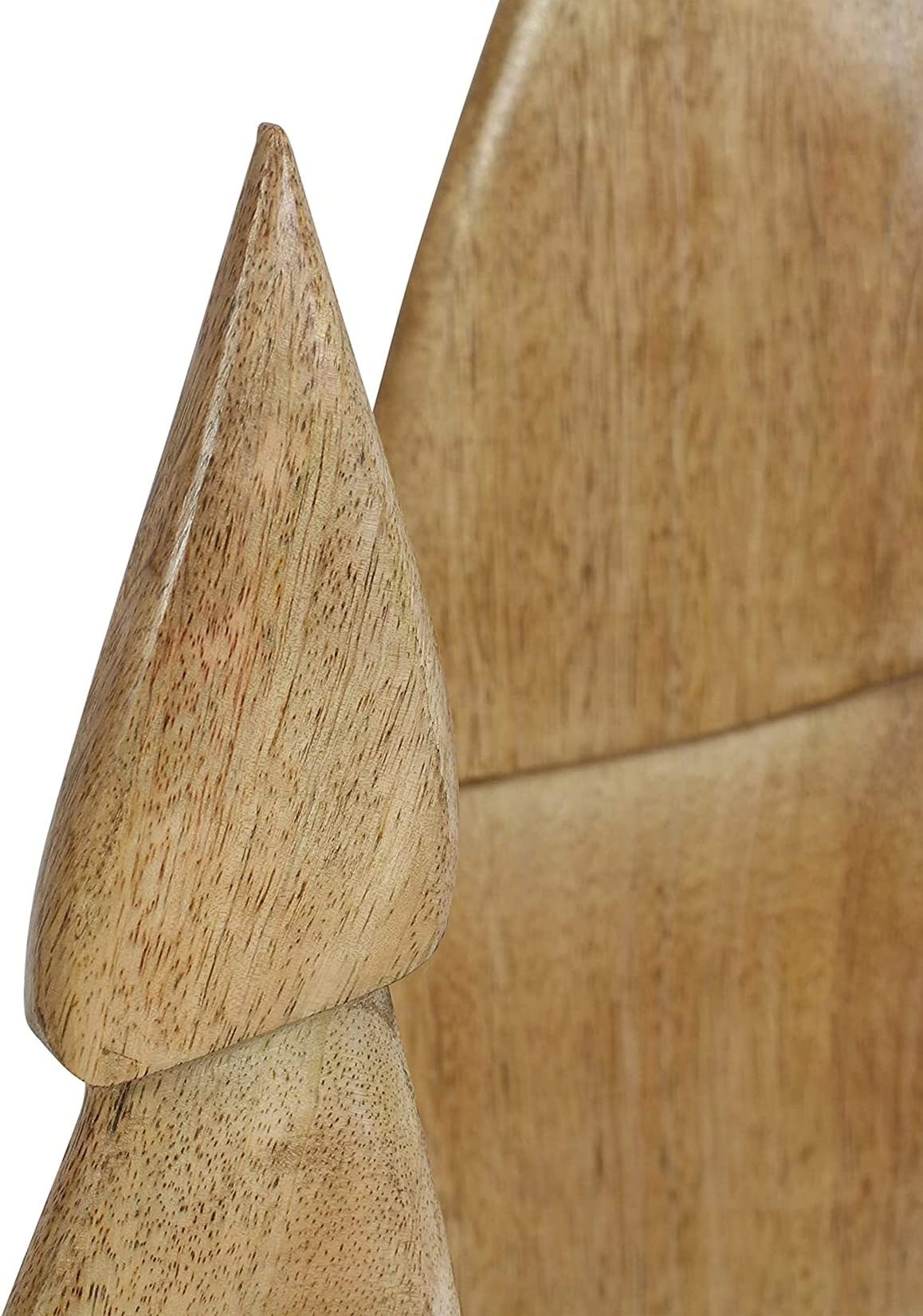 Dekoleidenschaft 2X Dekofigur Tannenbaum Schlank aus Mango-Holz, 60 + 80 cm hoch, Weihnachtsdeko, Fensterdeko, Holzbaum, Dekosäule, Holzsäule, Dekobaum