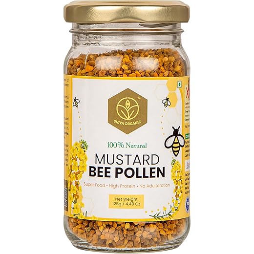 Shiva Organic Bee Pollen Granules 125g - Protein Boost 125 g