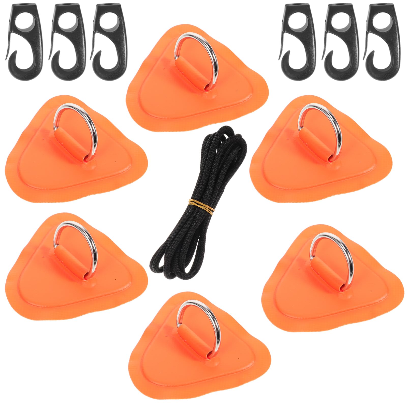 Toddmomy Accessoires de Fixation de plaques gonflables canoë Accessoires pour Bateaux Planche de Surf Accessoires de Kayak Combinaison de Patch d'anneau en D de Kayak Métal