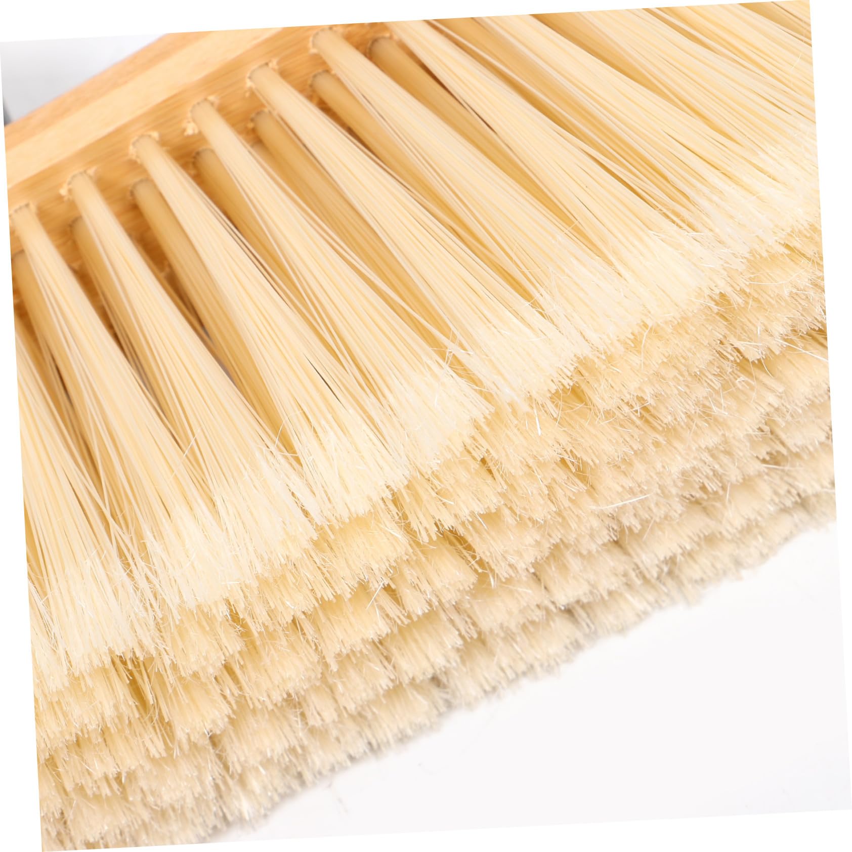 COLLBATH Scopa Giardino in bambù e Acciaio con Setole Rigide Manico Ergonomico e Durevole Scopa Pesante per Esterni Pulizia Patio e Eco-sostenibile