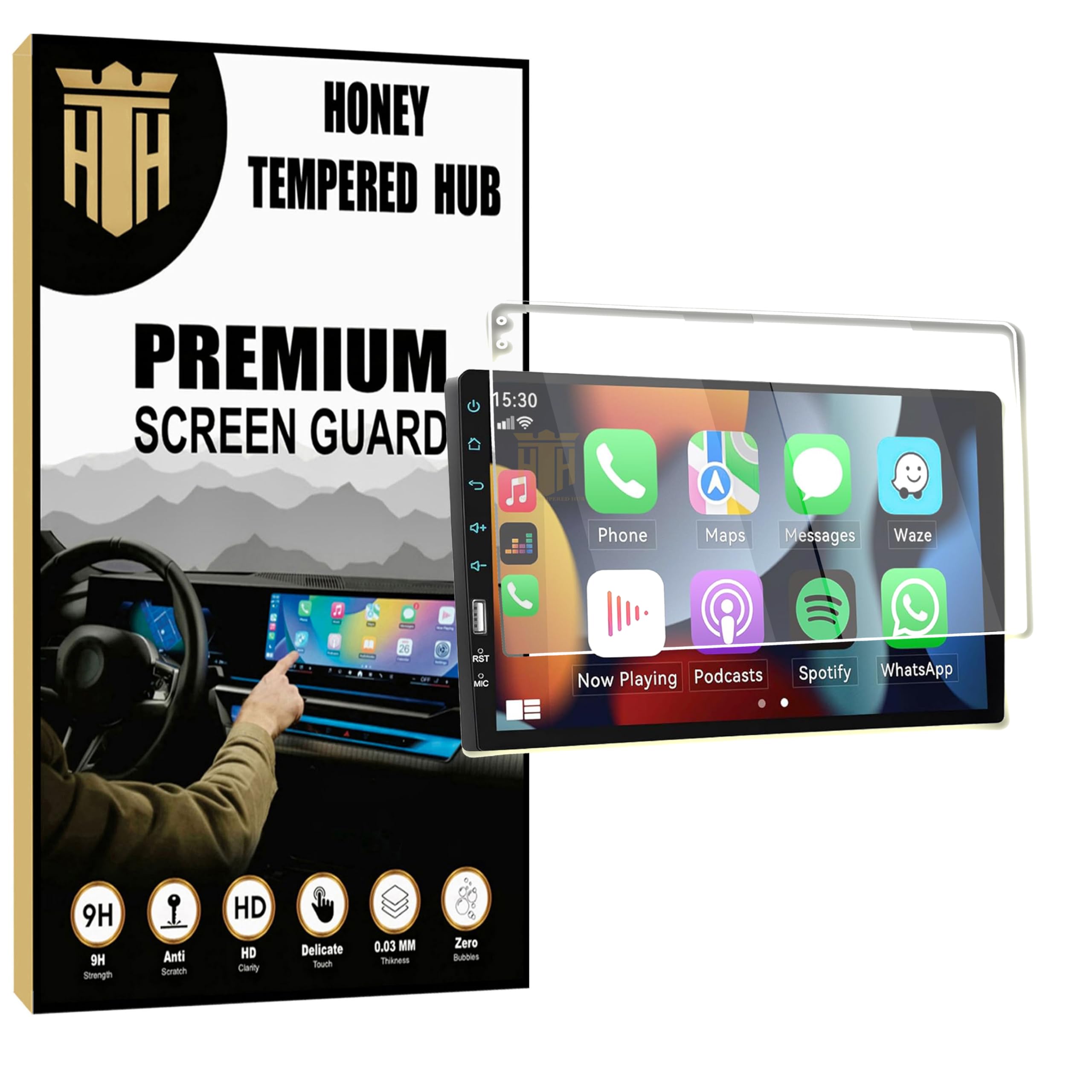 Screen Guard For 9 Inch Android Car Stereo Touch Display Protector Accessories navigation system, Easy Installation Kit, HD Clear / Aftermarketsterio9inch/ Anti Scratch / Car Display Accessories [Not Tempered Glass]-picture-26