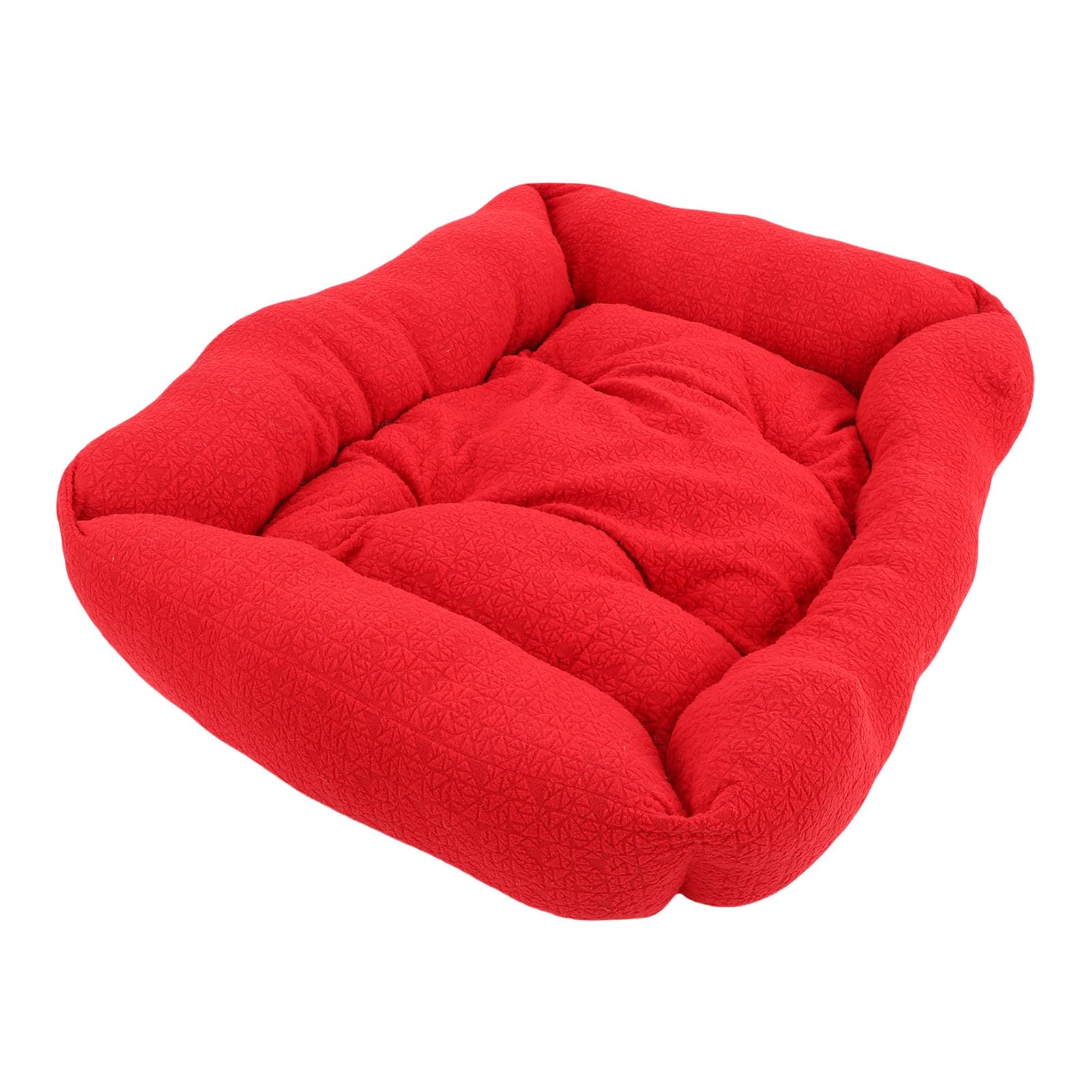 Acouto Cama Ortopédica para Perros Pequeños, Funda Lavable Extraíble de Poliéster de Felpa, Diseño Cómodo para Uso en Interiores (Rojo)
