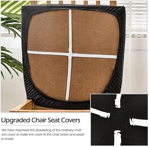 Miniatura 4 de HANASE 1pcs Waterproof Chair Cover Stretch Dining Chair Seat Covers Anti-Slip Chairs Slipcovers for Hotel Home Kitchen Living RoomS3Camel1pcs