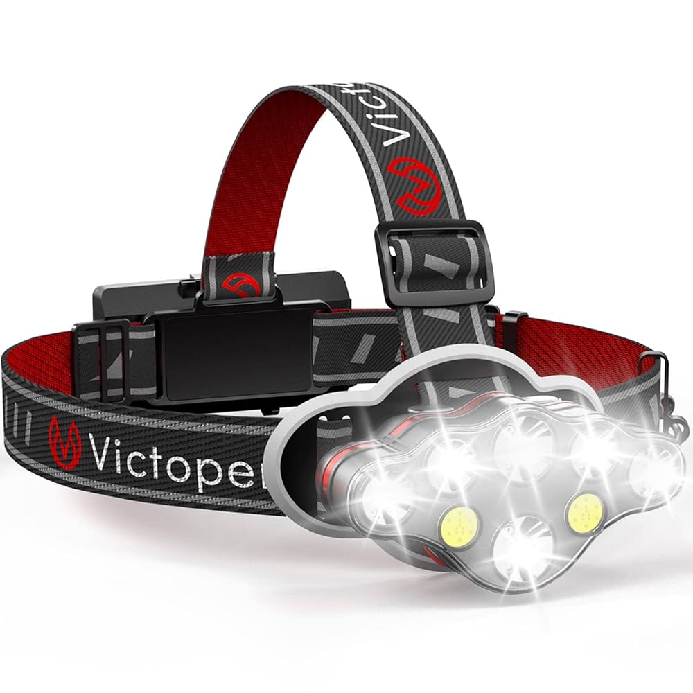 Amazon.com: Victoper Rechargeable Headlamp, 8 LED High Lumen