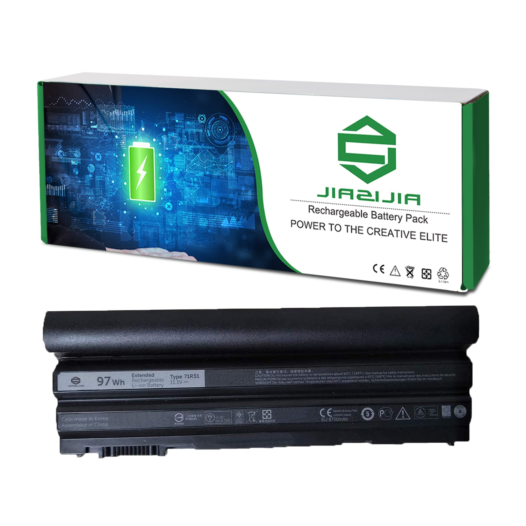 JIAZIJIA 71R31 Laptop Battery Replacement for Dell Latitude E5420 E5430 E5520 E5530 E6420 E6430 E644