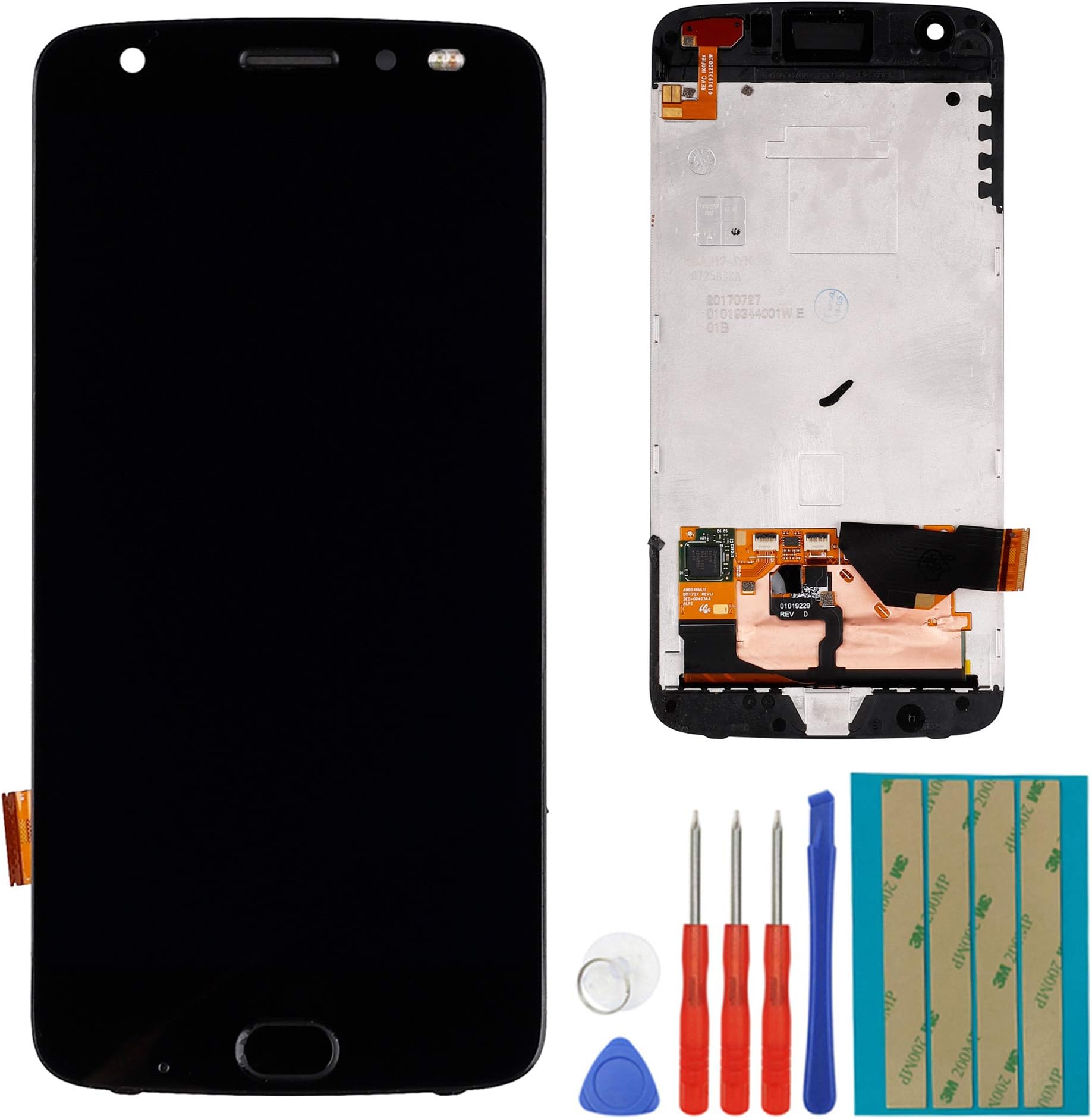 for Moto Z2 Force XT1789 5.5-Inch Replacement Amoled Touch Screen Display Black Assembly LCD Front Panel + Tools