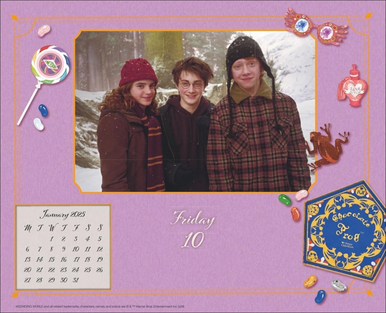 Harry Potter Tagesabreißkalender 2025: Magischer Kalender für jeden Tag mit Zitaten, Bildern und spannenden Details aus der Filmreihe. Tischkalender für Harry Potter-Fans. Auch zum Aufhängen