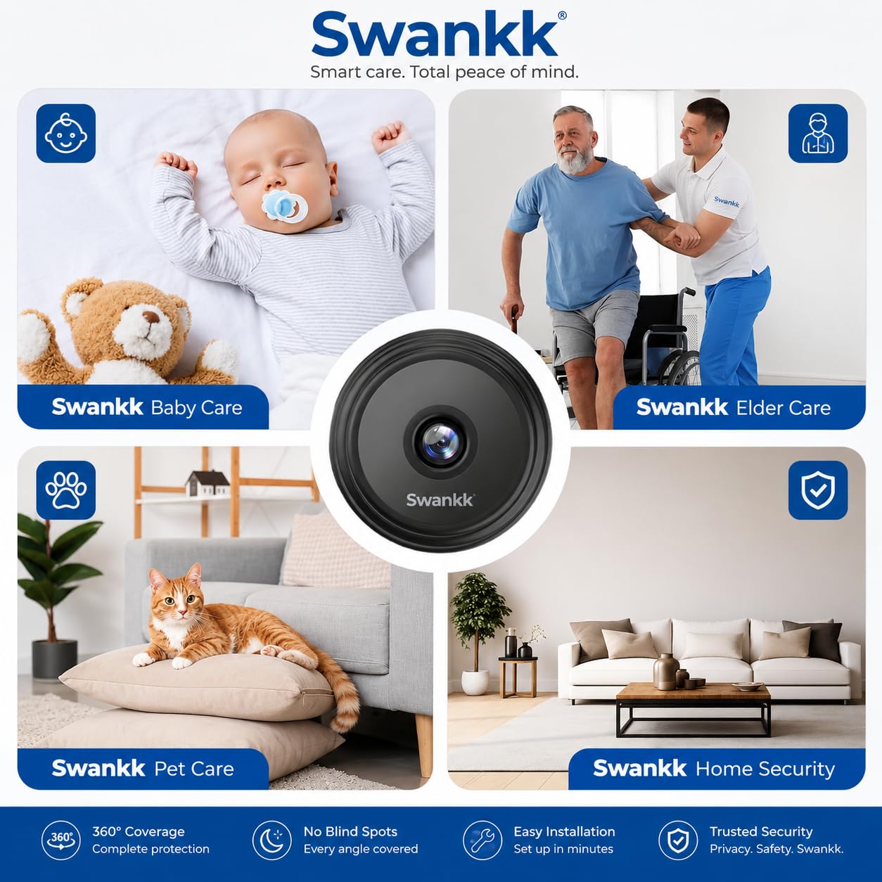 SWANKK Mini Spy Camera - WiFi Security Cam -3