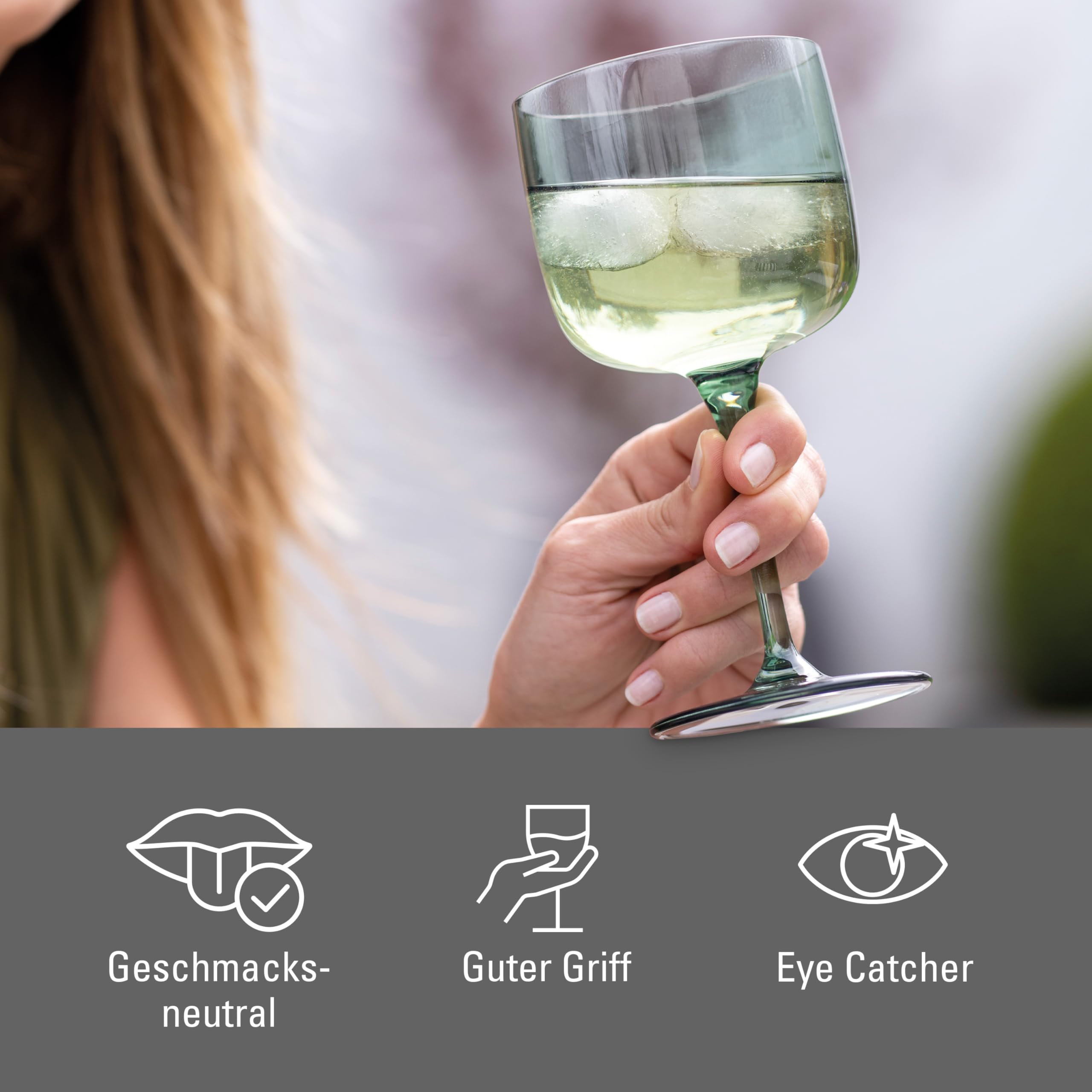 Villeroy & Boch – Like Sage kieliszek do wina zestaw 2-cz., szkło w kolorze zielonym, pojemność 270 ml
